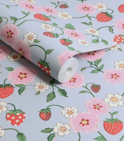Discount Vliesbehang Strawberry Summer Wanddecoratie