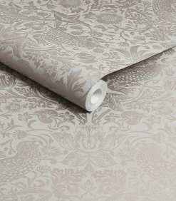 Online Vliesbehang Strawberry Thief Fibrous Wanddecoratie