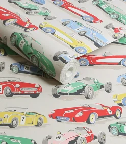 Discount Vliesbehang Vintage Cars Multi Wanddecoratie