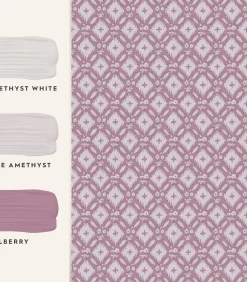 New Vliesbehang Whitebrook Mulberry | Roze | Wanddecoratie