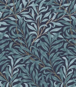 Online Vliesbehang Willow Bough Deep blues Wanddecoratie