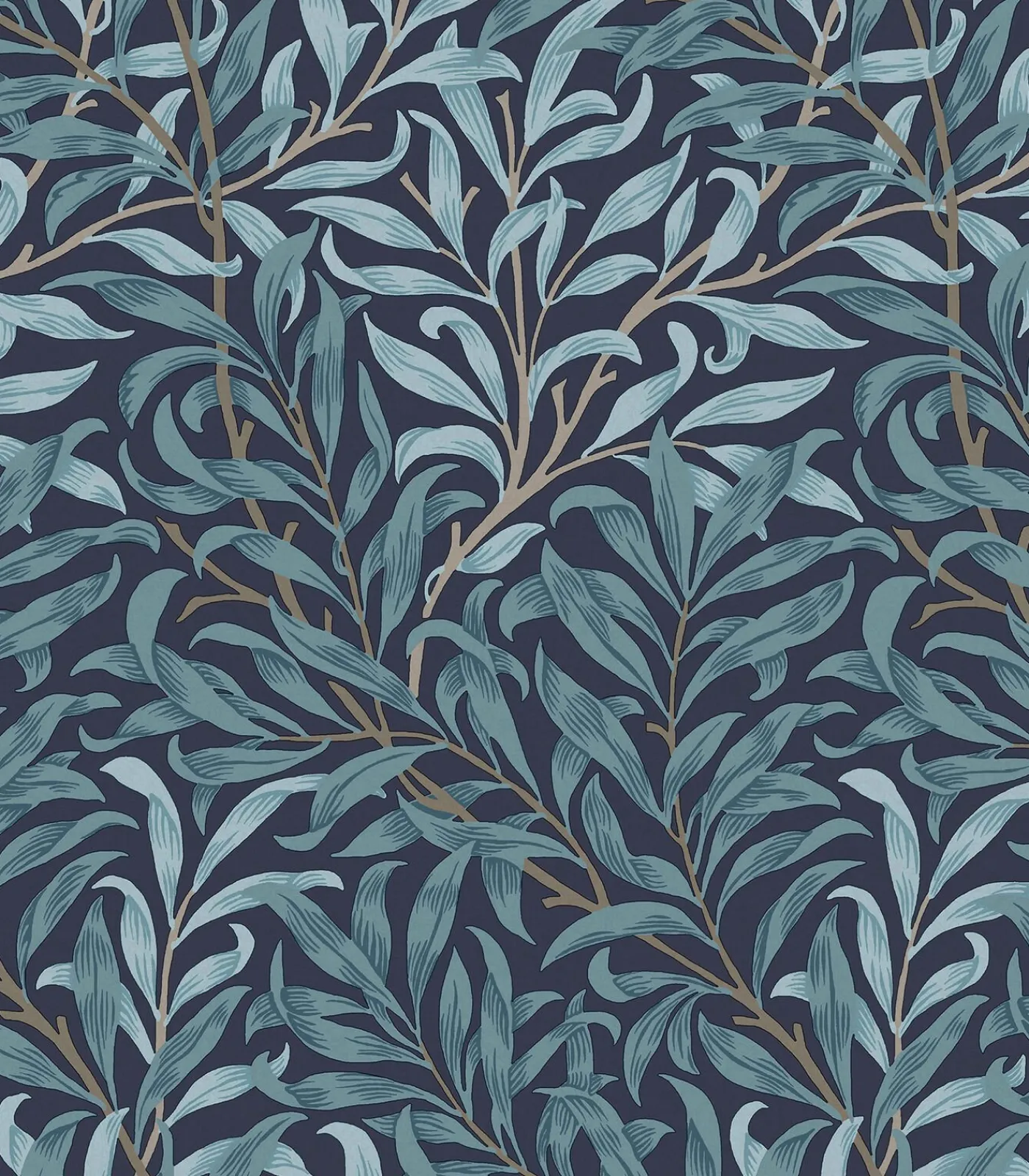 Online Vliesbehang Willow Bough Deep blues Wanddecoratie