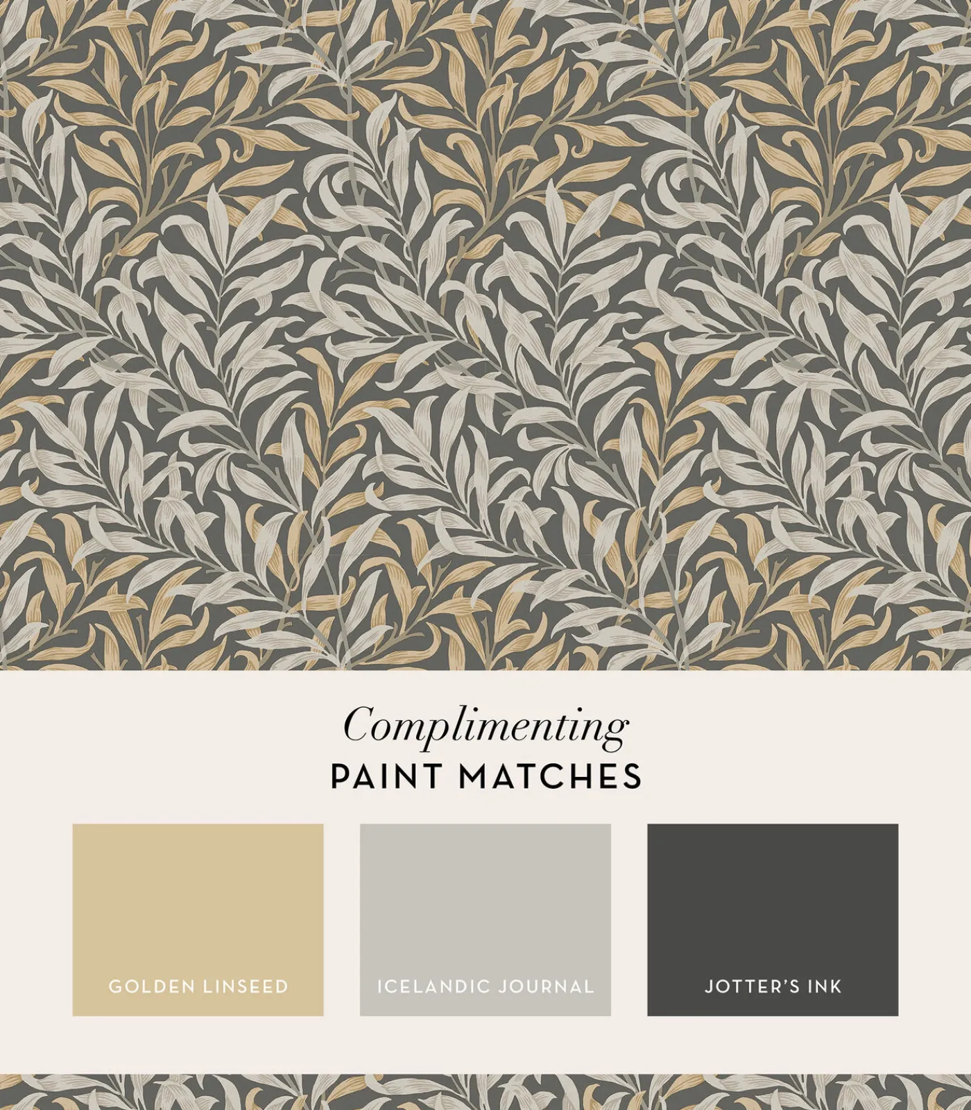 Outlet Vliesbehang Willow Bough Charcoal Wanddecoratie