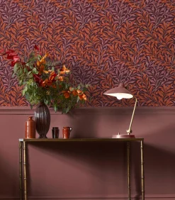 Vliesbehang Willow Bough Plum Wanddecoratie