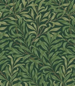 Hot Vliesbehang Willow Bough Deep Green Wanddecoratie