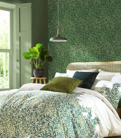 Hot Vliesbehang Willow Bough Deep Green Wanddecoratie