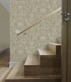 Best Vliestapete Knigsdamast Braun Wanddecoratie