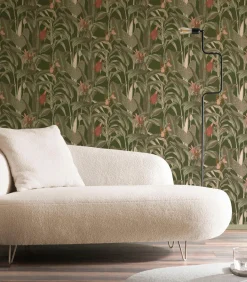 Clearance Vliestapete Tropische Bltter Grn Wanddecoratie