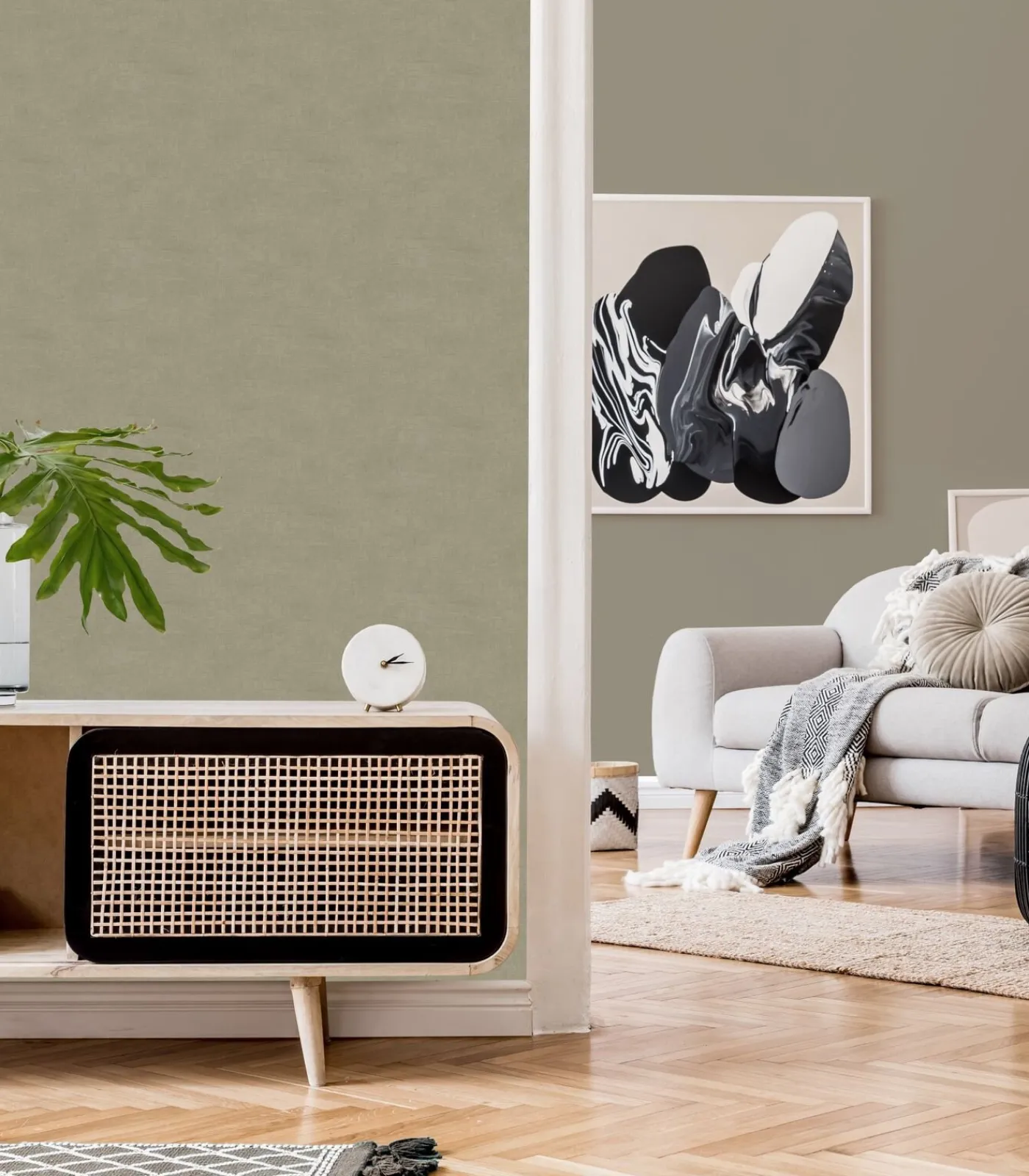 Best Vliestapete Uni Braun Wanddecoratie