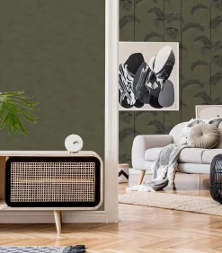 Discount Vliestapete Uni Grn Wanddecoratie