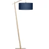 Online Vloerlamp Andes - Bamboe/Blauw - 72x47x176cm Vloerlampen