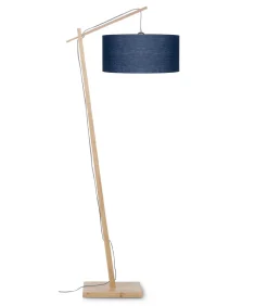 Online Vloerlamp Andes - Bamboe/Blauw - 72x47x176cm Vloerlampen
