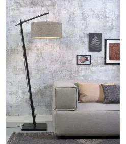 Outlet Vloerlamp Andes - Zwart/Taupe - 72x47x176cm Vloerlampen