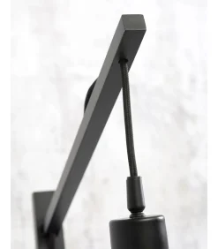 Outlet Vloerlamp Andes - Zwart/Taupe - 72x47x176cm Vloerlampen