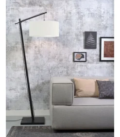 Vloerlamp Andes - Zwart/Wit - 72x47x176cm Vloerlampen