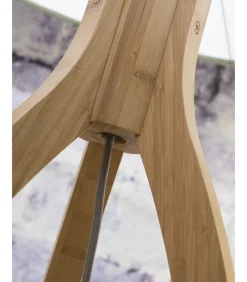 Hot Vloerlamp Annapurna - Blauw/Bamboe - Ø60cm Vloerlampen