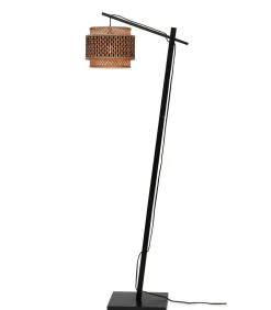 Hot Vloerlamp Bhutan - Bamboe Zwart/Naturel - 55x31x150cm Vloerlampen