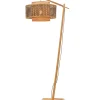 Online Vloerlamp Bhutan - Bamboe/Zwart - 73x50x176cm Vloerlampen
