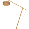 New Vloerlamp Bhutan - Bamboe/Zwart - 165x50x207cm Vloerlampen