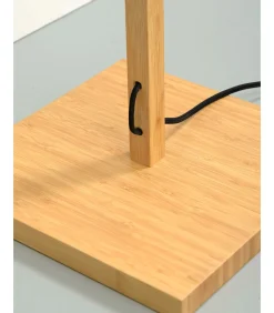 New Vloerlamp Bhutan - Bamboe/Zwart - Ø40x160cm Vloerlampen