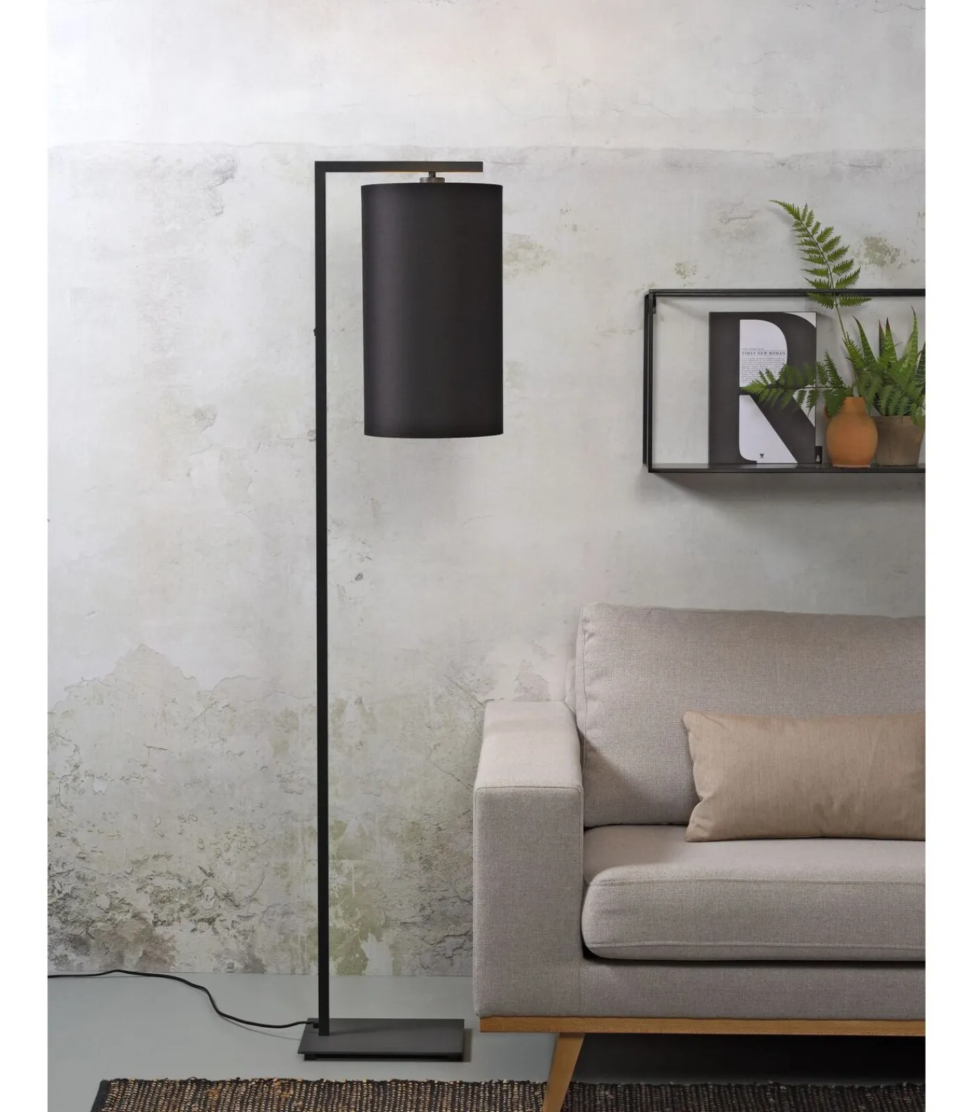 Sale Vloerlamp Boston - Zwart/Zwart - 30x25x160cm Vloerlampen