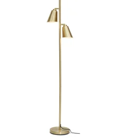 Best Vloerlamp Bremen - Goud - 45x25x162cm - 2L Vloerlampen