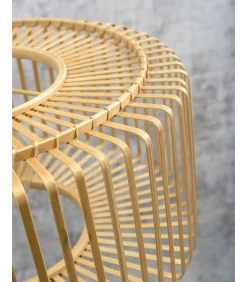 Sale Vloerlamp Bromo - Bamboe Zwart/Naturel - 68x40x176cm Vloerlampen