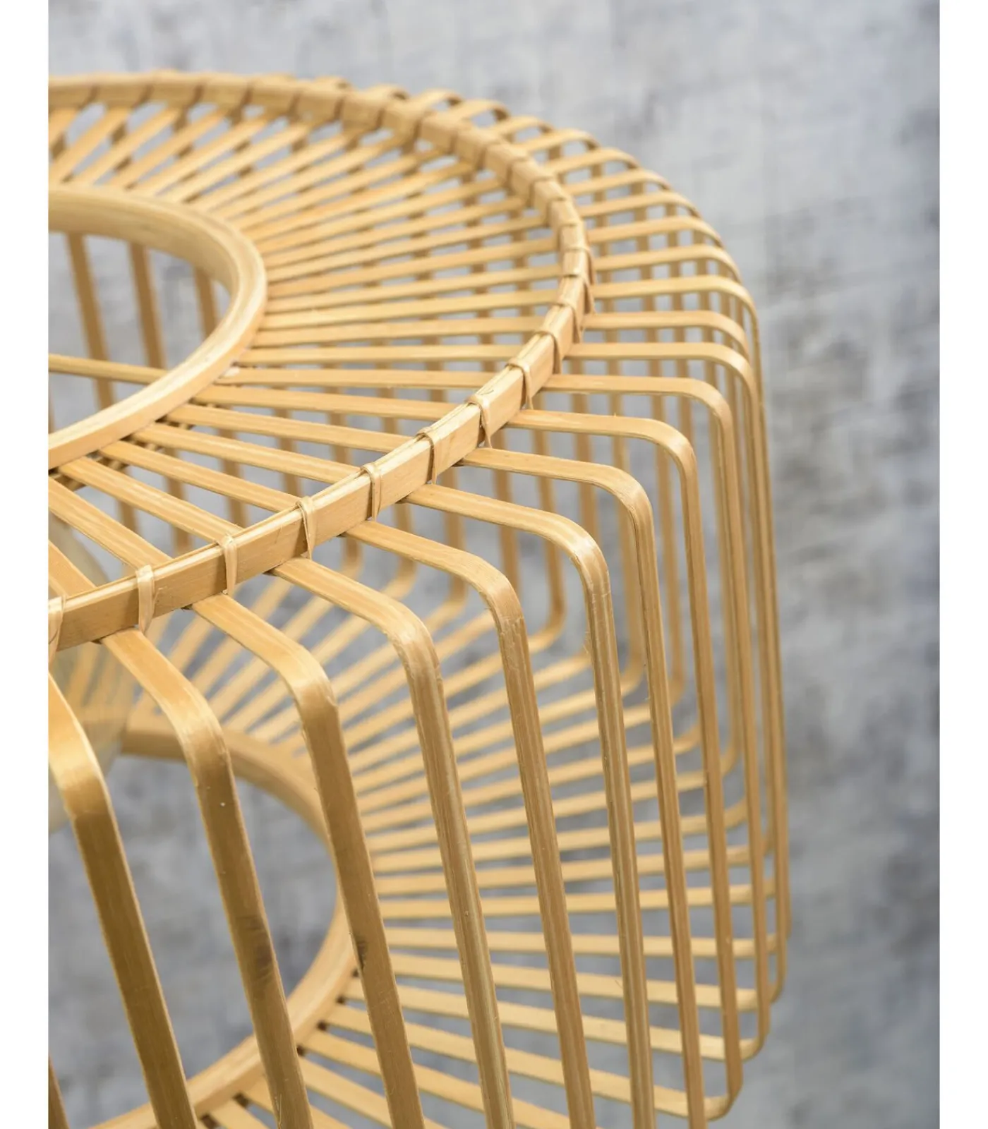 Sale Vloerlamp Bromo - Bamboe Zwart/Naturel - 68x40x176cm Vloerlampen