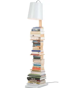 Online Vloerlamp Cambridge - Wit/Naturel - 38x30x168cm Vloerlampen