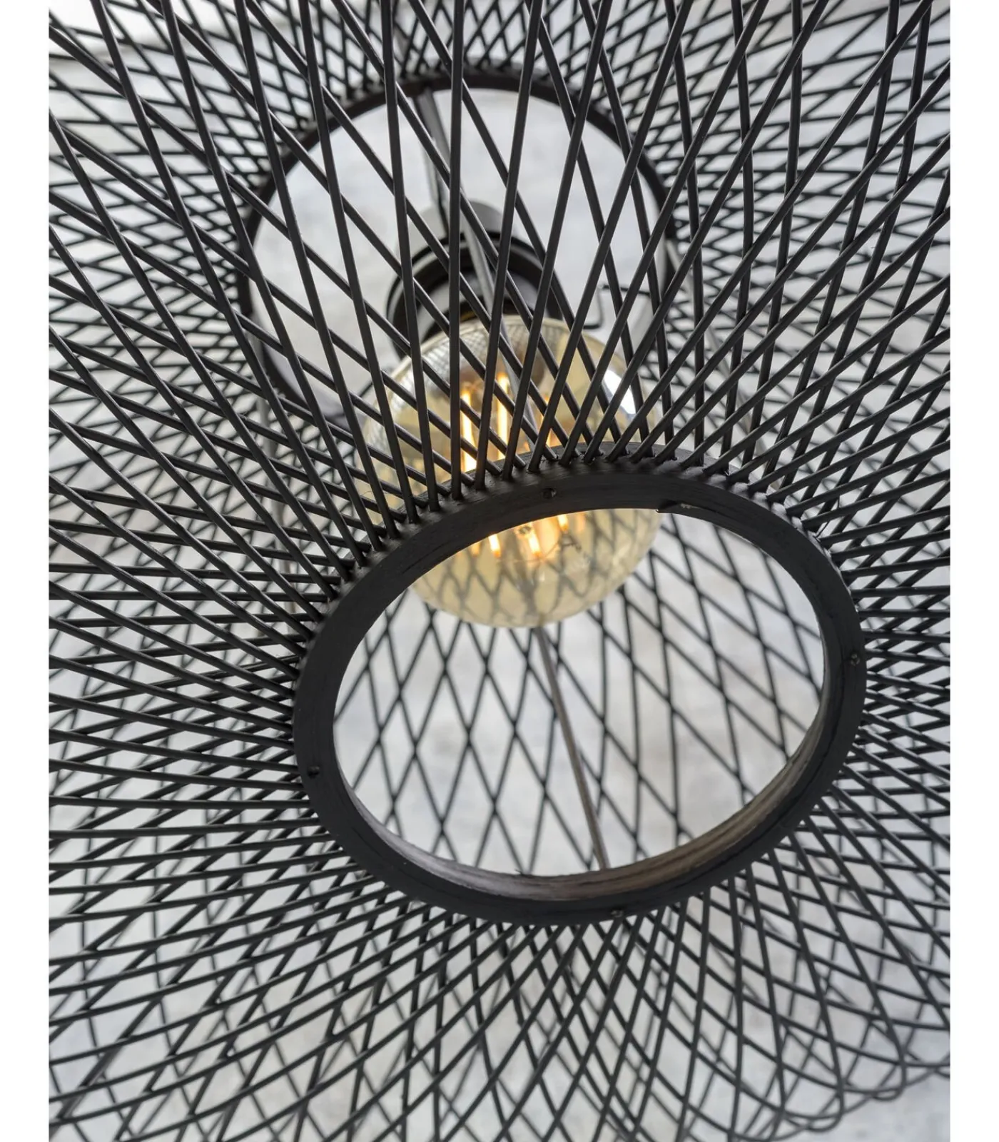 Hot Vloerlamp Cango - Bamboe/Zwart - 175x60x207cm Vloerlampen