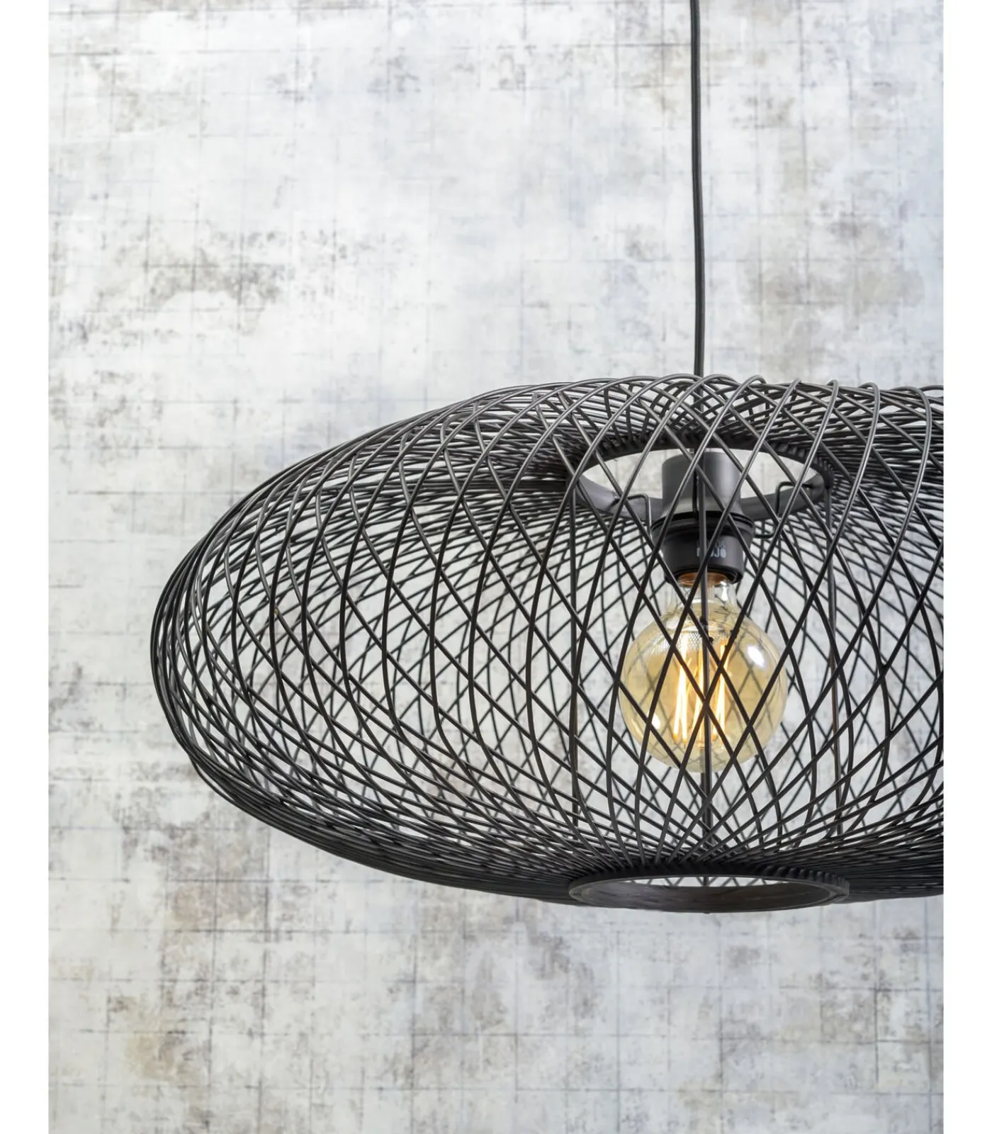 Hot Vloerlamp Cango - Bamboe/Zwart - 175x60x207cm Vloerlampen