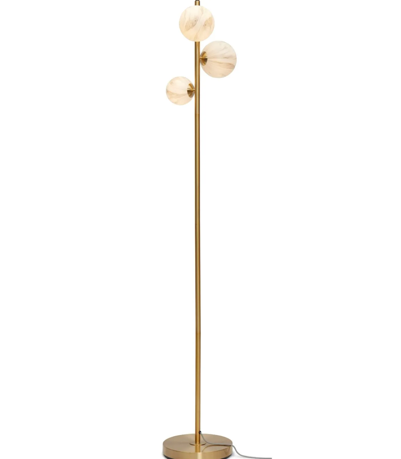Outlet Vloerlamp Carrara - Goud/Wit - 30x30x160cm - 3L Vloerlampen