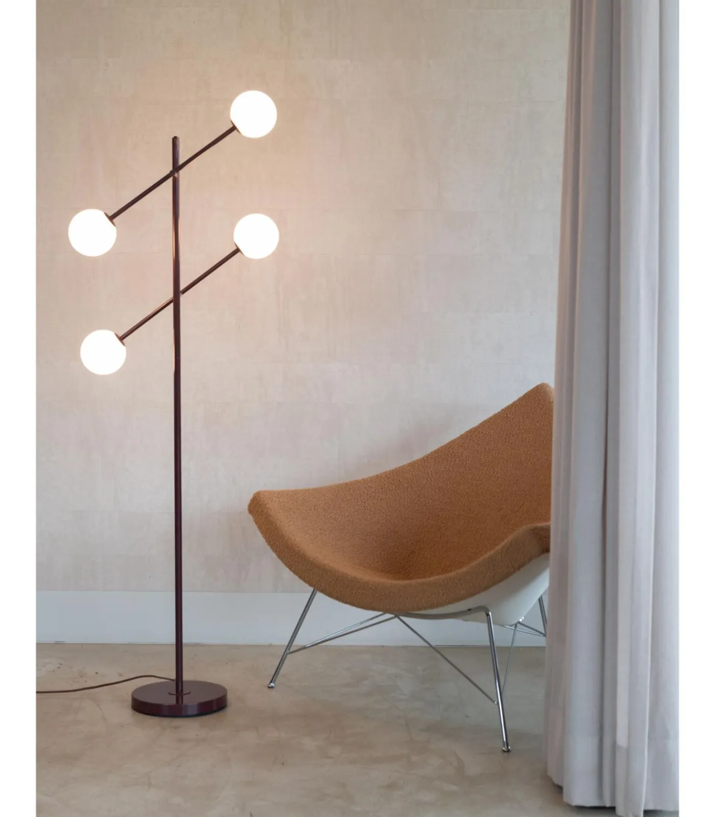 Clearance Vloerlamp Copenhagen - Rood - 48x26x170cm Vloerlampen