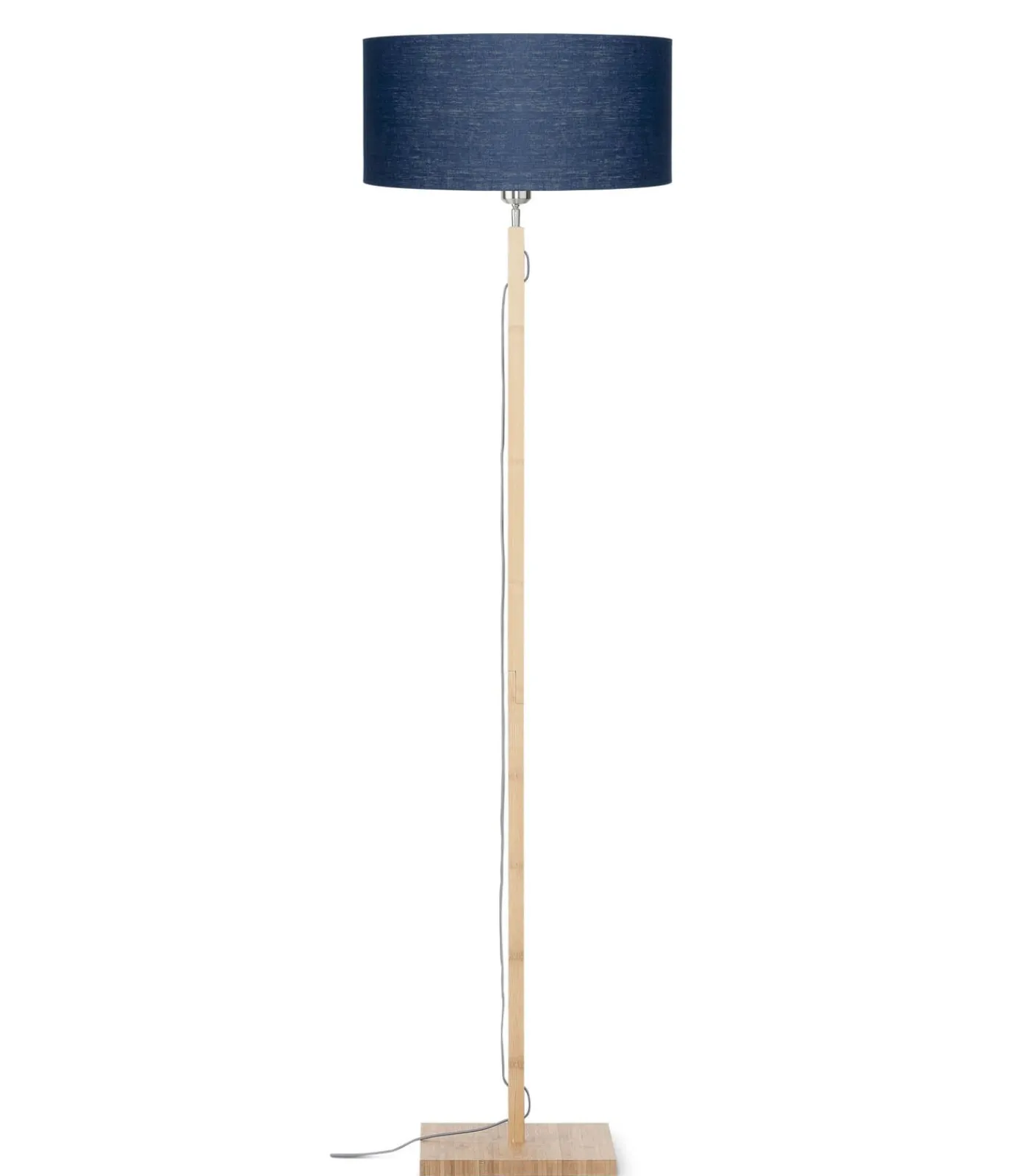 Hot Vloerlamp Fuji - Blauw/Bamboe - Ø47cm Vloerlampen