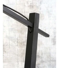 Sale Vloerlamp Hokkaido - Bamboe Zwart - 63x36x176cm Vloerlampen