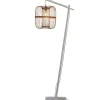 Sale Vloerlamp Hokkaido - Bamboe Wit/Naturel - 63x36x176cm Vloerlampen