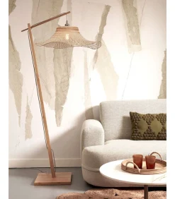 Outlet Vloerlamp Ibiza - Bamboe - 83x65x176cm Vloerlampen