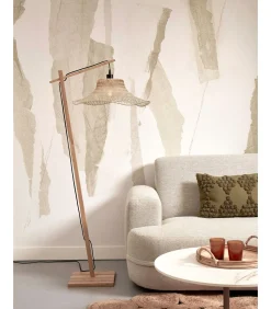 Outlet Vloerlamp Ibiza - Bamboe - 77x50x150cm Vloerlampen