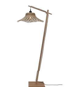 Sale Vloerlamp Ibiza - Bamboe/Zwart - 77x50x150cm Vloerlampen