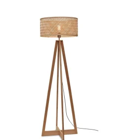 Outlet Vloerlamp Java - Bamboe - 50x50x145cm Vloerlampen