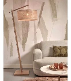 Online Vloerlamp Java - Bamboe - 75x50x176cm Vloerlampen