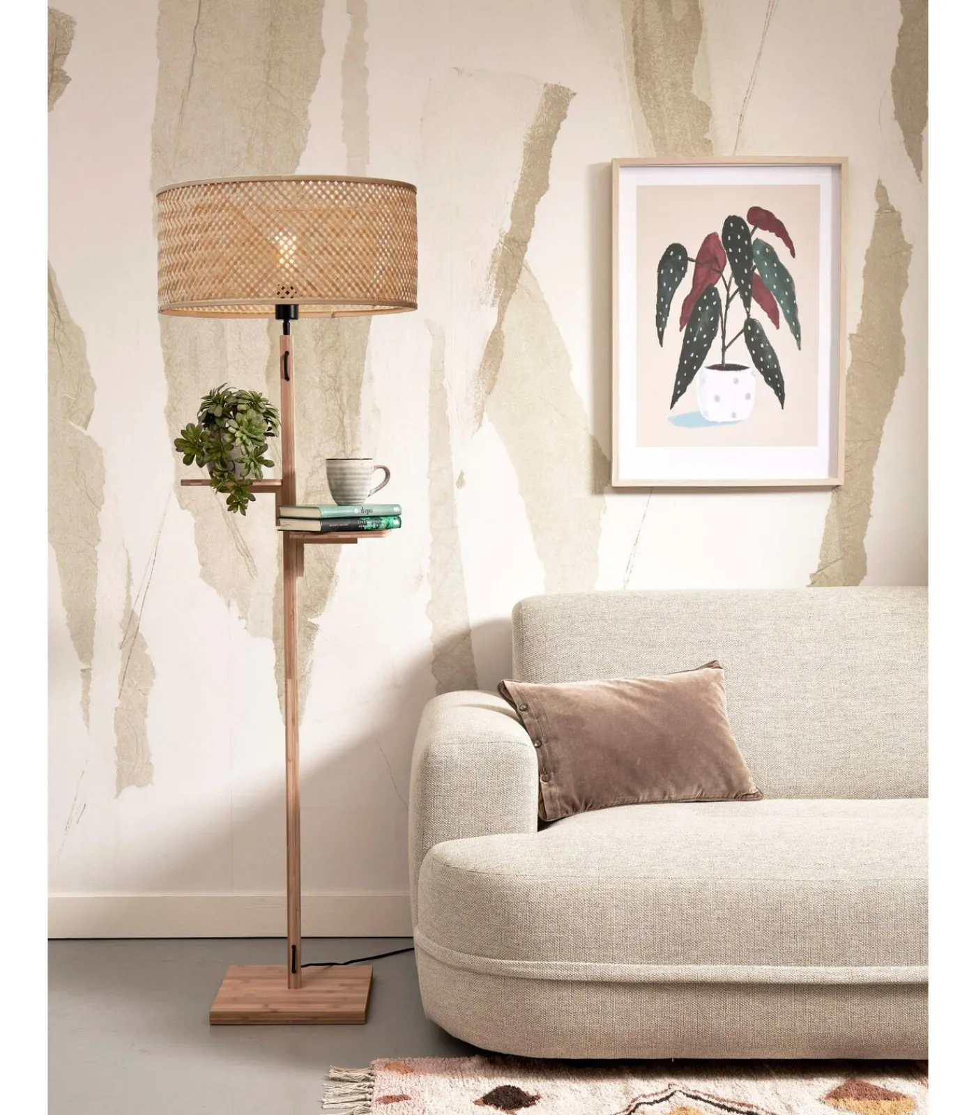 Sale Vloerlamp Java - Bamboe - Ø50x158cm Vloerlampen