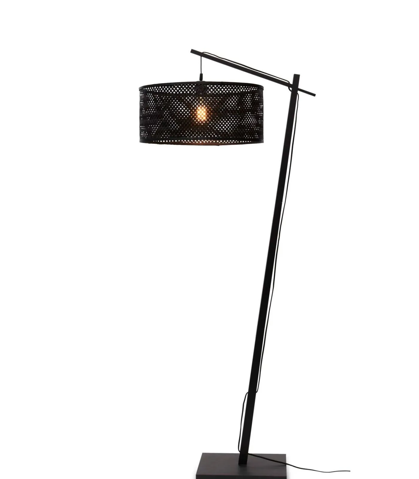 New Vloerlamp Java - Bamboe Zwart - 75x50x176cm Vloerlampen