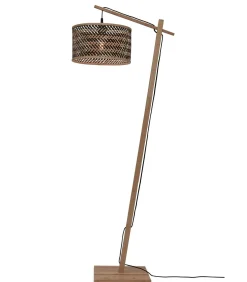 Vloerlamp Java - Bamboe/Zwart - 58x32x150cm Vloerlampen