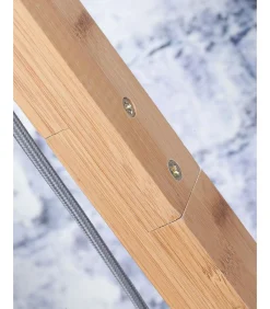 Vloerlamp Java - Bamboe/Zwart - 75x50x176cm Vloerlampen