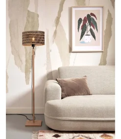 Online Vloerlamp Java - Bamboe/Zwart - Ø32cm Vloerlampen