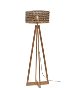 Hot Vloerlamp Java - Bamboe/Zwart - 50x50x145cm Vloerlampen