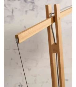 New Vloerlamp Java - Bamboe/Zwart - 175x50x207cm Vloerlampen