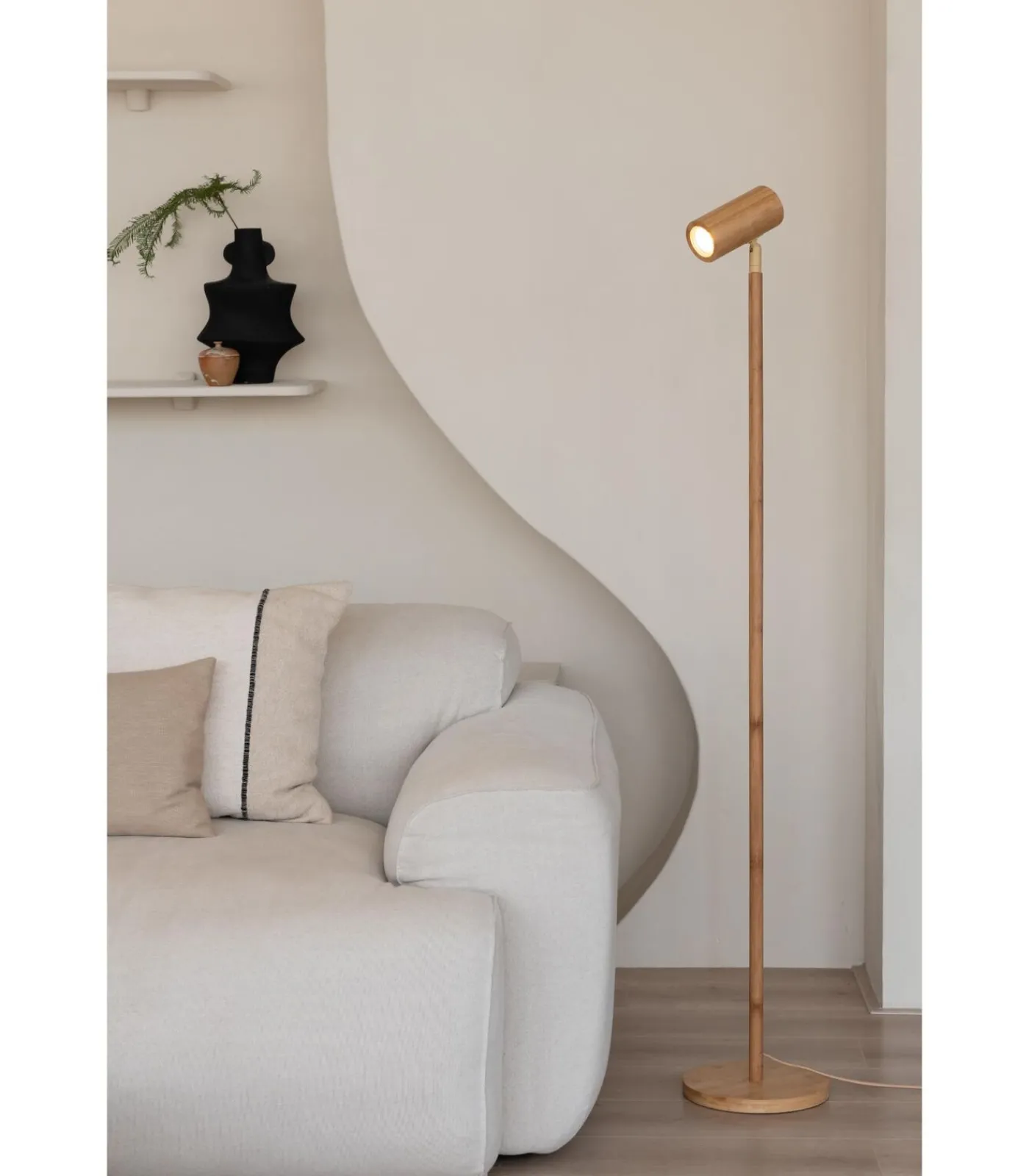 Hot Vloerlamp Java - Naturel - Ø23cm Vloerlampen