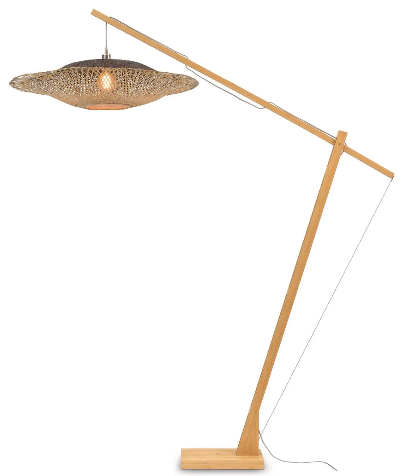 Outlet Vloerlamp Kalimantan - Bamboe - 190x87x207cm Vloerlampen